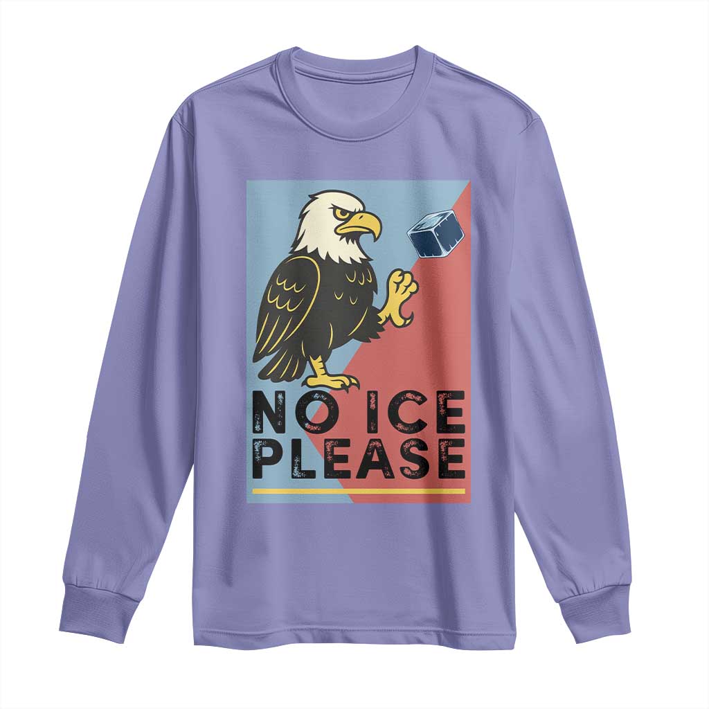 American Eagle No Ice Please Long Sleeve Shirt Minnesota Protest Support Gift TS12 Violet Print Your Wear