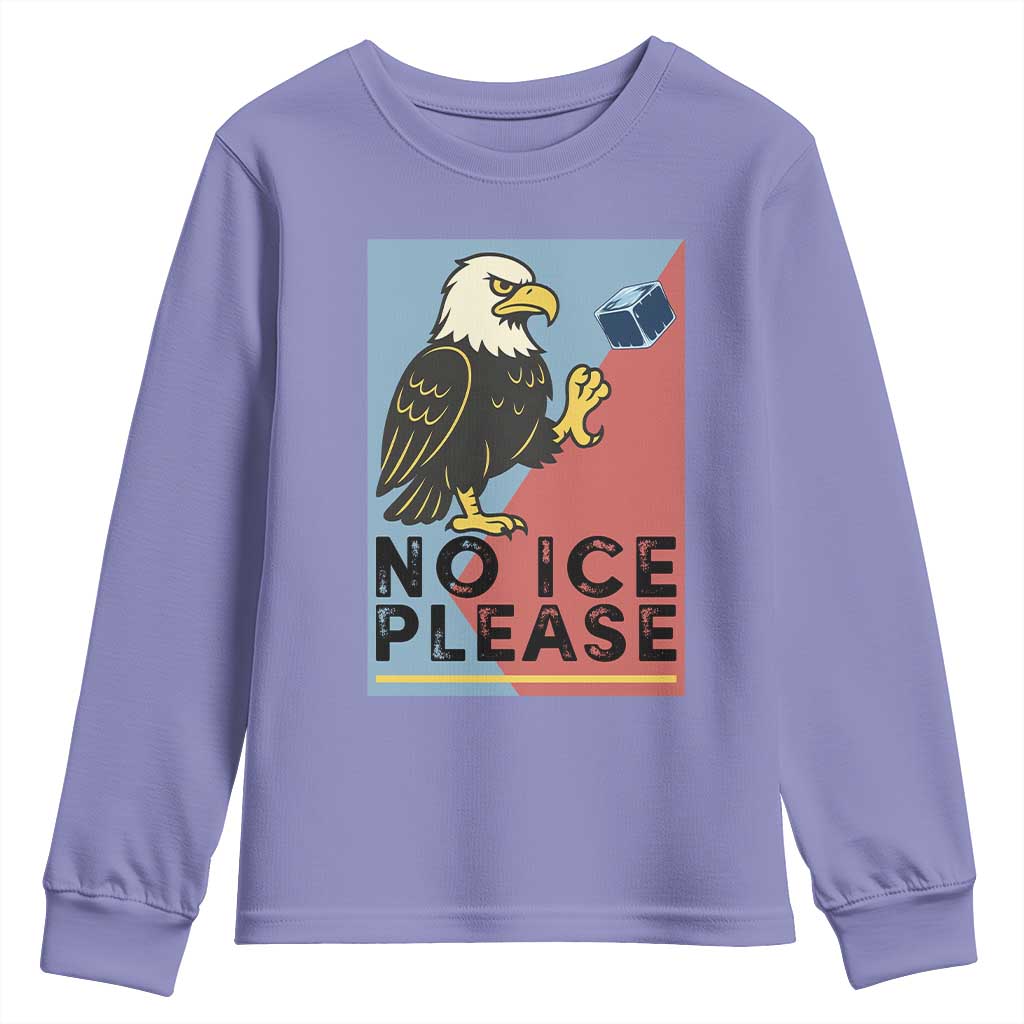 American Eagle No Ice Please Youth Sweatshirt Minnesota Protest Support Gift TS12 Violet Print Your Wear