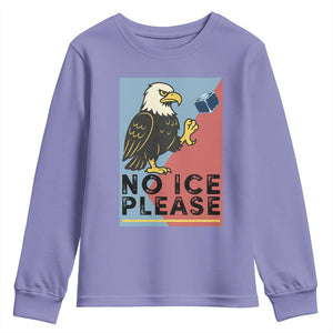 American Eagle No Ice Please Youth Sweatshirt Minnesota Protest Support Gift TS12 Violet Print Your Wear