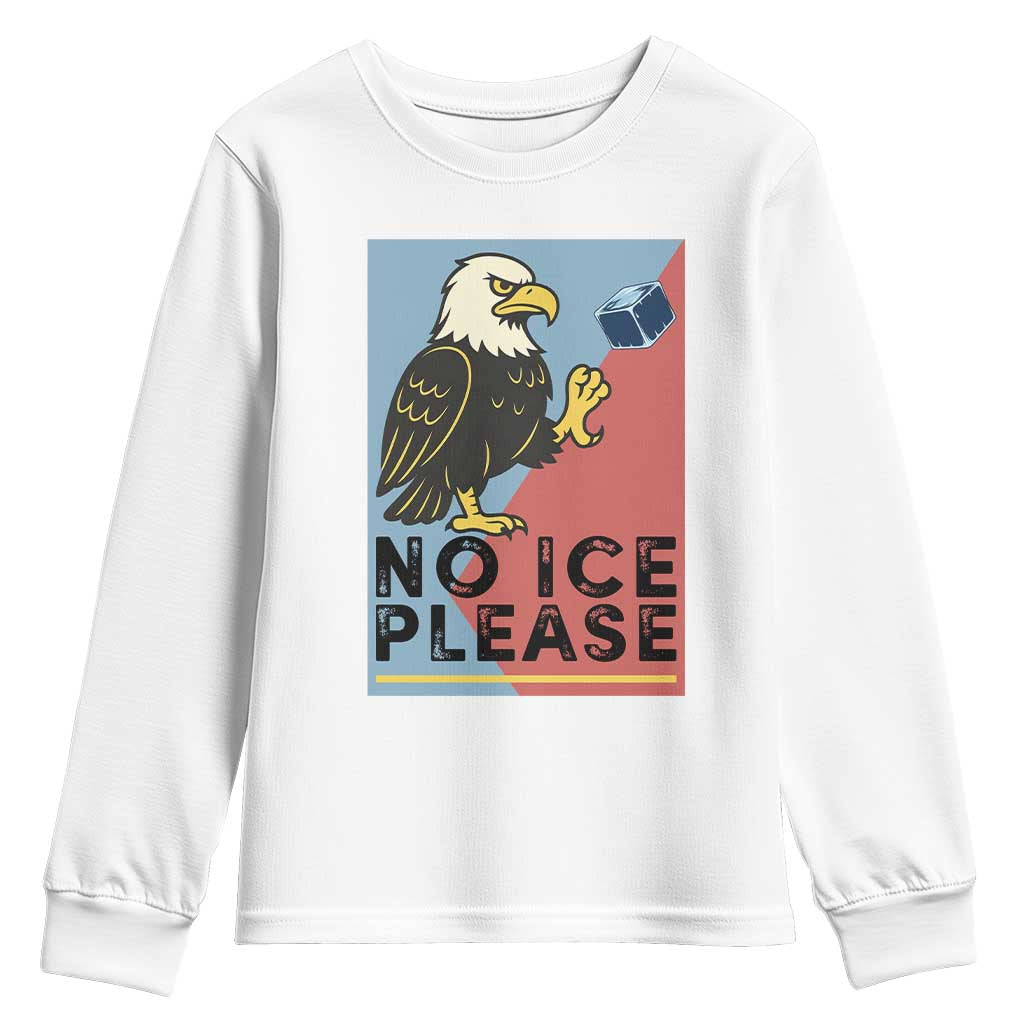 American Eagle No Ice Please Youth Sweatshirt Minnesota Protest Support Gift TS12 White Print Your Wear