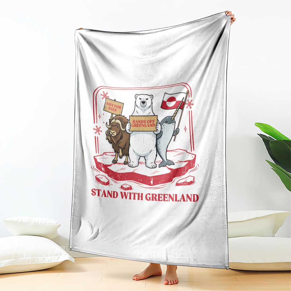 Hands Off Greenland Throw Blanket Support Greenlander Gift TS12 Print Your Wear