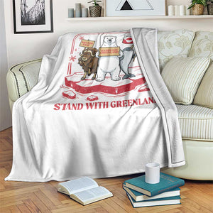 Hands Off Greenland Throw Blanket Support Greenlander Gift TS12 Print Your Wear