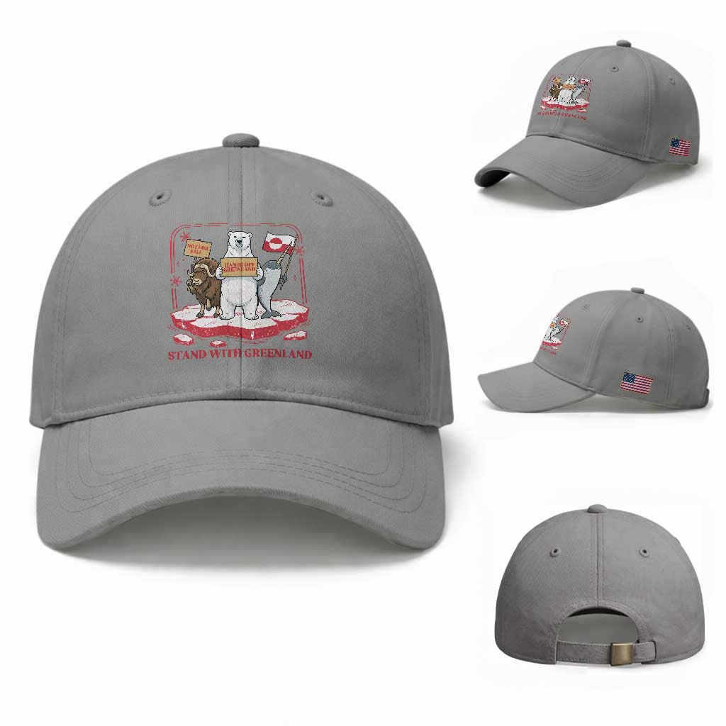 Hands Off Greenland Baseball Cap Support Greenlander Gift TS12 Baseball Cap Universal Fit Sport Gray Print Your Wear