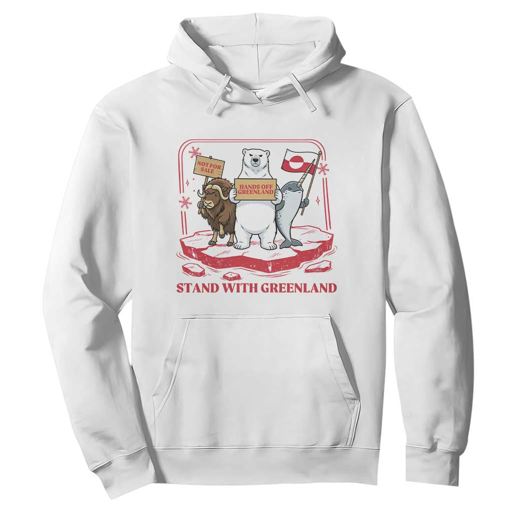 Hands Off Greenland Hoodie Support Greenlander Gift TS12 White Print Your Wear