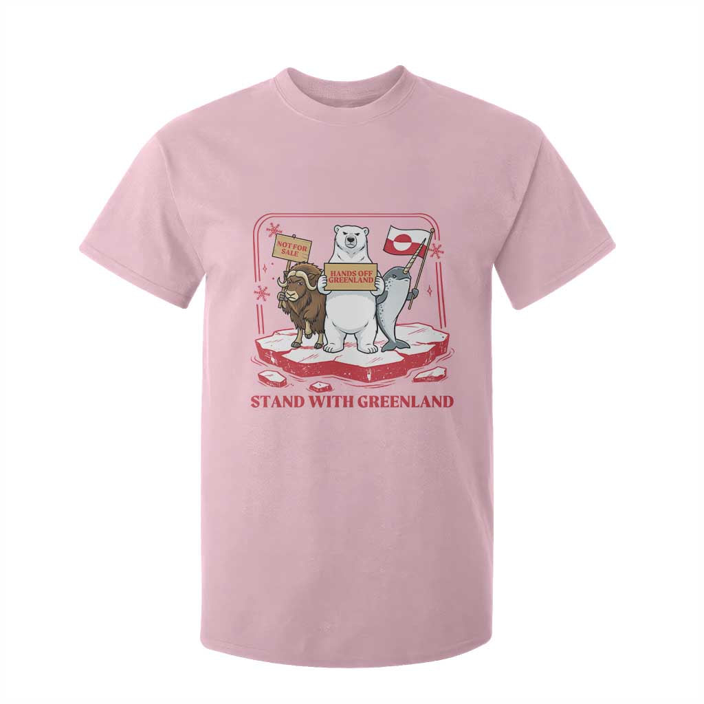 Hands Off Greenland T Shirt For Kid Support Greenlander Gift TS12 Light Pink Print Your Wear