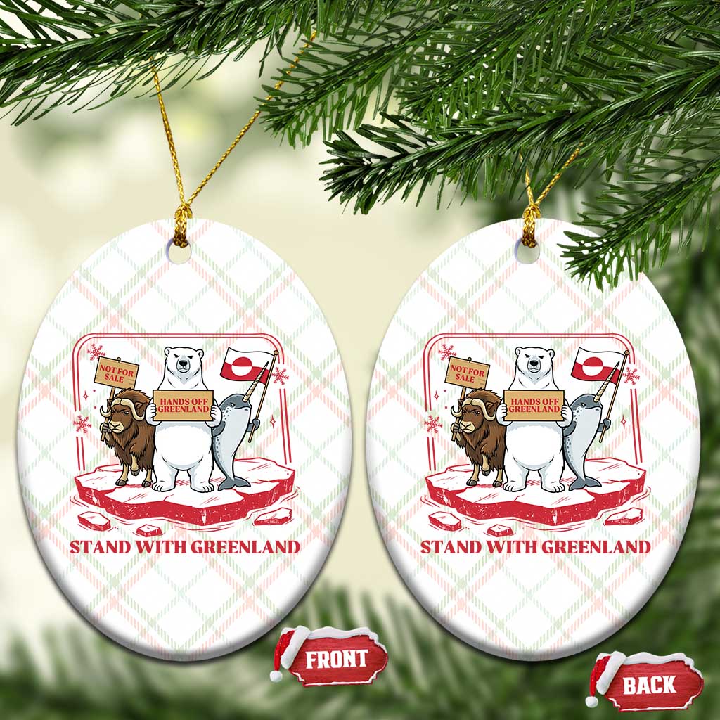 Hands Off Greenland Ceramic Ornament Support Greenlander Gift TS12 Print Your Wear