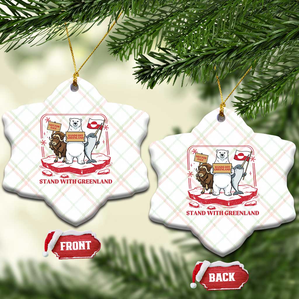 Hands Off Greenland Ceramic Ornament Support Greenlander Gift TS12 Print Your Wear