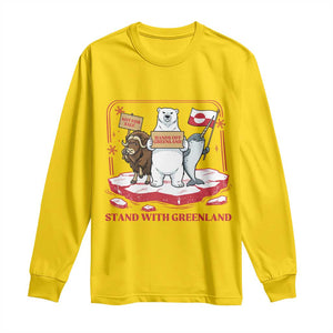 Hands Off Greenland Long Sleeve Shirt Support Greenlander Gift TS12 Daisy Print Your Wear