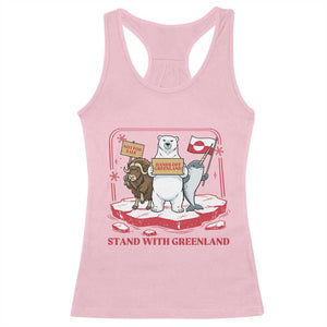 Hands Off Greenland Racerback Tank Top Support Greenlander Gift TS12 Light Pink Print Your Wear