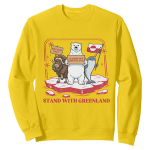 Hands Off Greenland Sweatshirt Support Greenlander Gift TS12 Daisy Print Your Wear