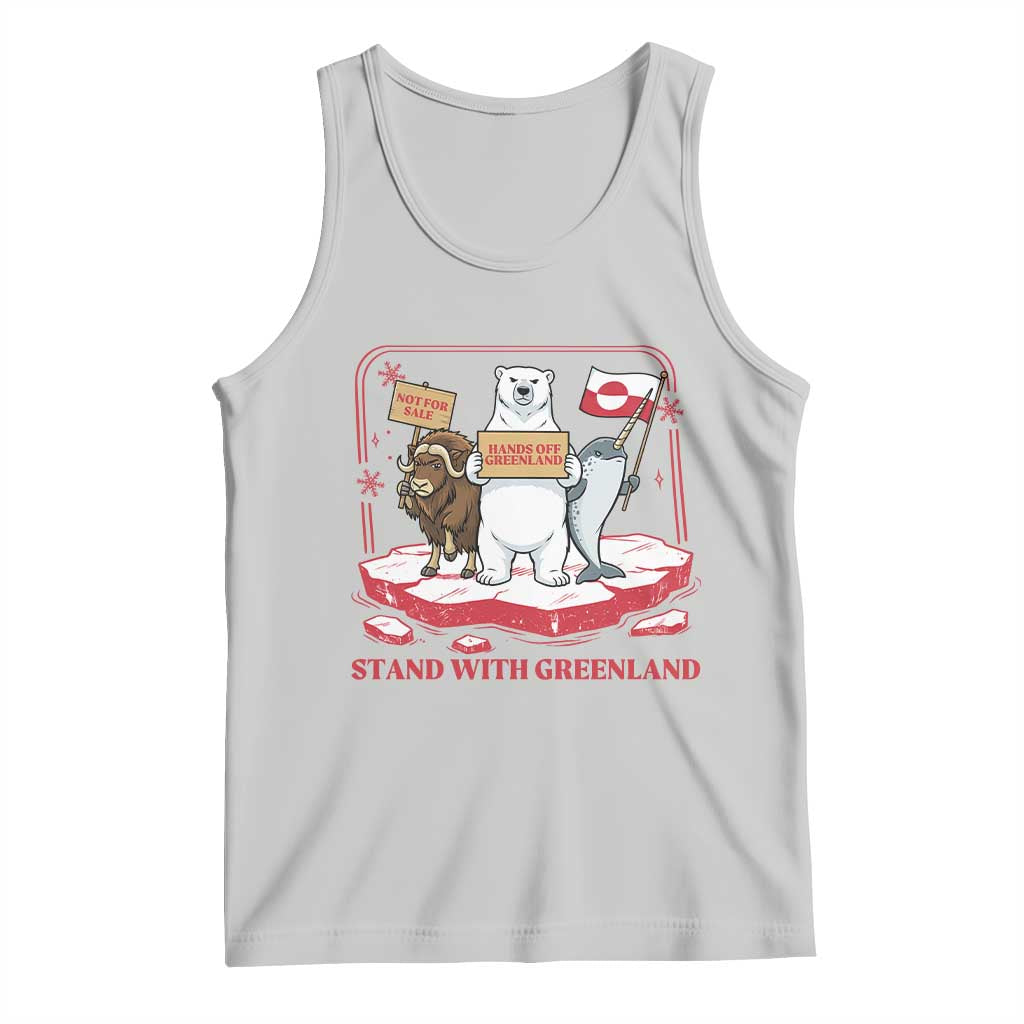 Hands Off Greenland Tank Top Support Greenlander Gift TS12 Ash Print Your Wear