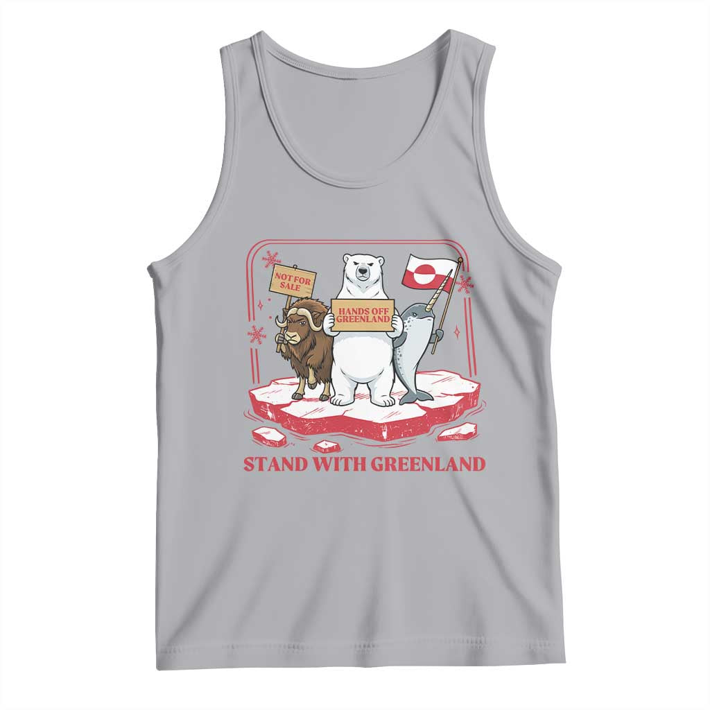 Hands Off Greenland Tank Top Support Greenlander Gift TS12 Athletic Heather Print Your Wear