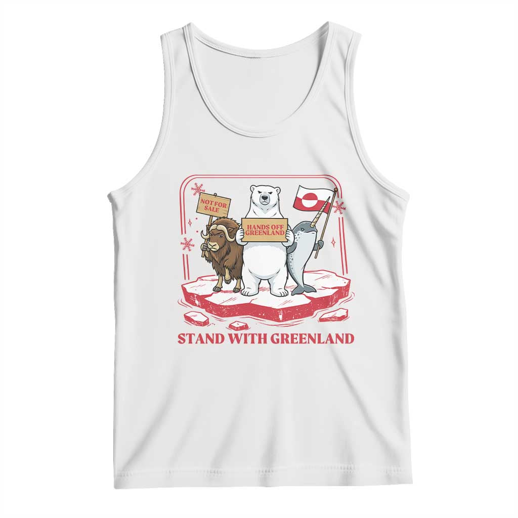 Hands Off Greenland Tank Top Support Greenlander Gift TS12 White Print Your Wear
