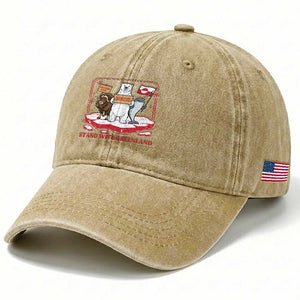 Hands Off Greenland Washed Cotton Baseball Cap Support Greenlander Gift TS12 Print Your Wear