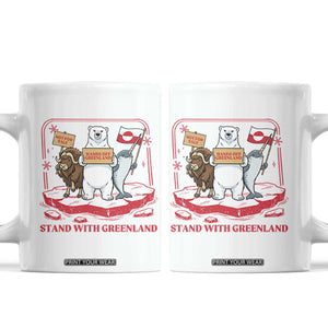 Hands Off Greenland Coffee Mug Support Greenlander Gift TS12 White Print Your Wear