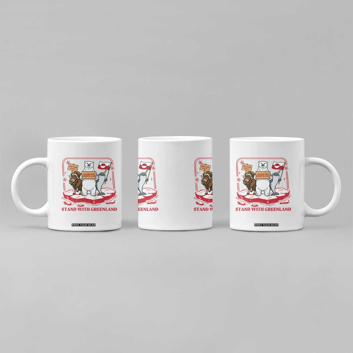 Hands Off Greenland Coffee Mug Support Greenlander Gift TS12 Print Your Wear
