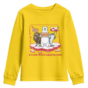 Hands Off Greenland Youth Sweatshirt Support Greenlander Gift TS12 Daisy Print Your Wear