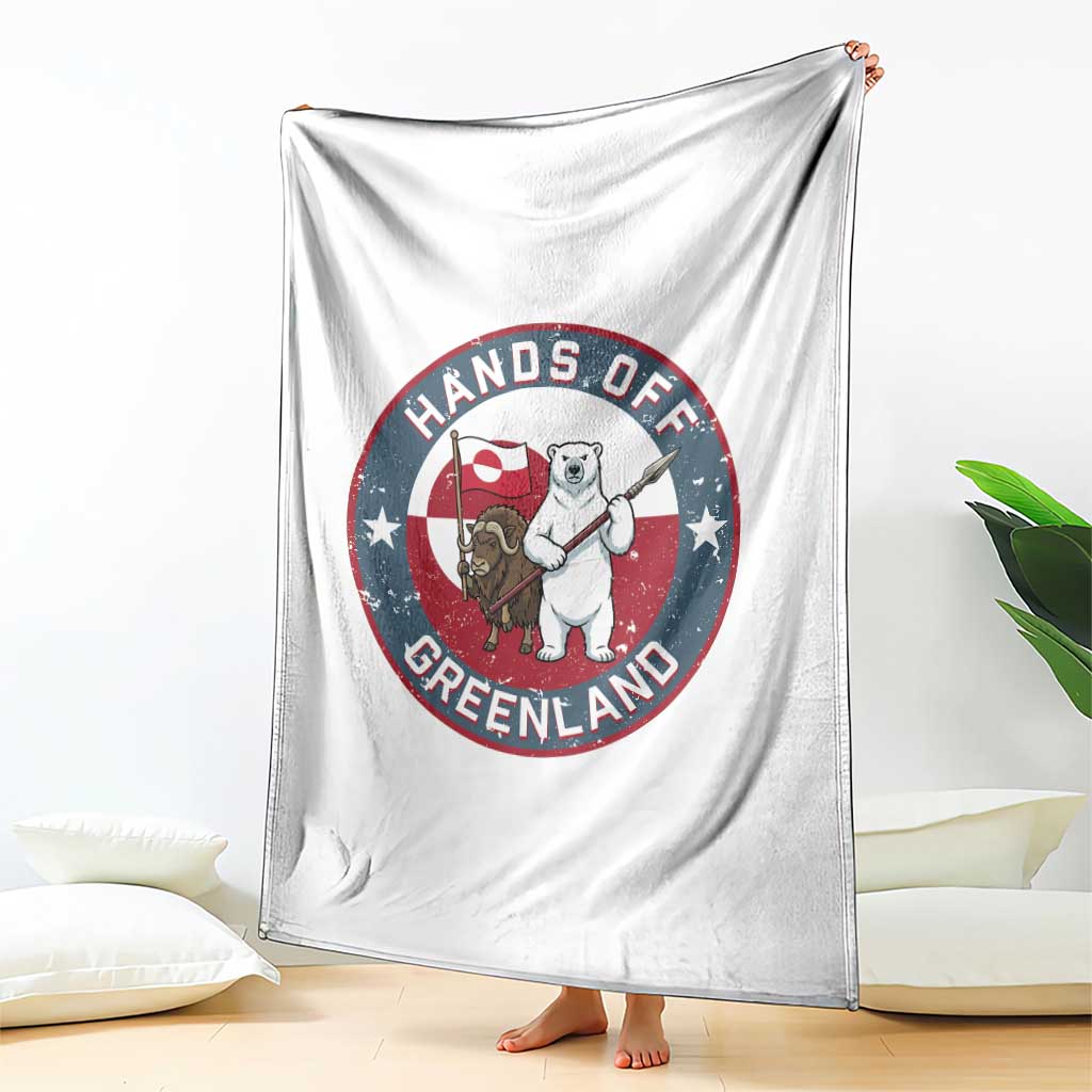 Hands Off Greenland Throw Blanket Anti Authoritarian Political Gag Gift TS12 Print Your Wear