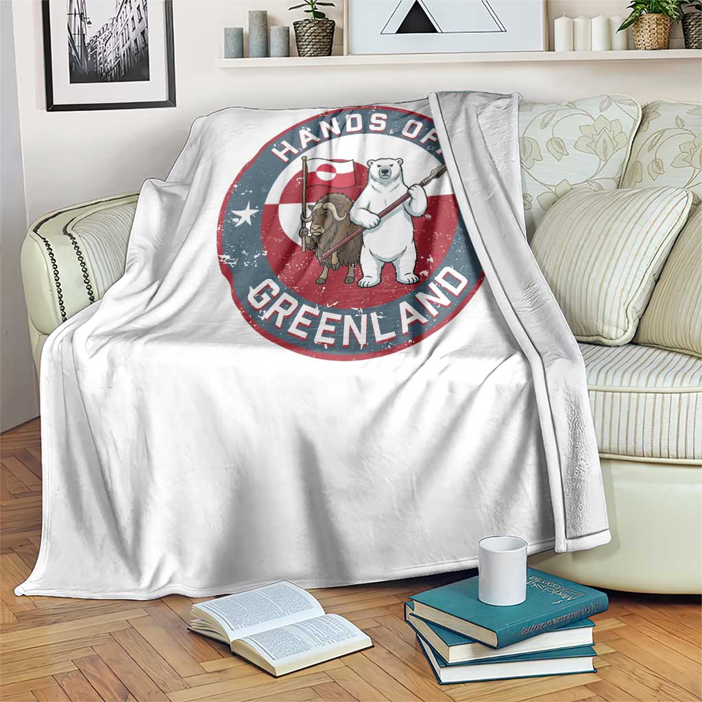Hands Off Greenland Throw Blanket Anti Authoritarian Political Gag Gift TS12 Print Your Wear