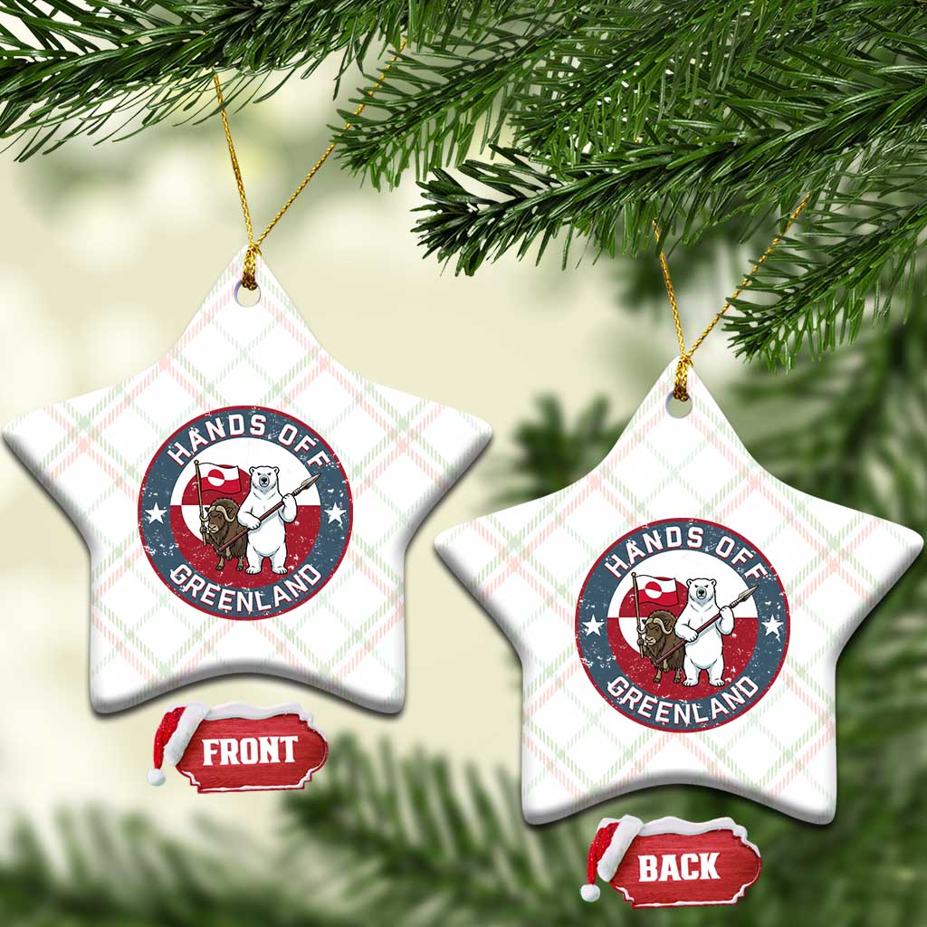 Hands Off Greenland Ceramic Ornament Anti Authoritarian Political Gag Gift TS12 Print Your Wear