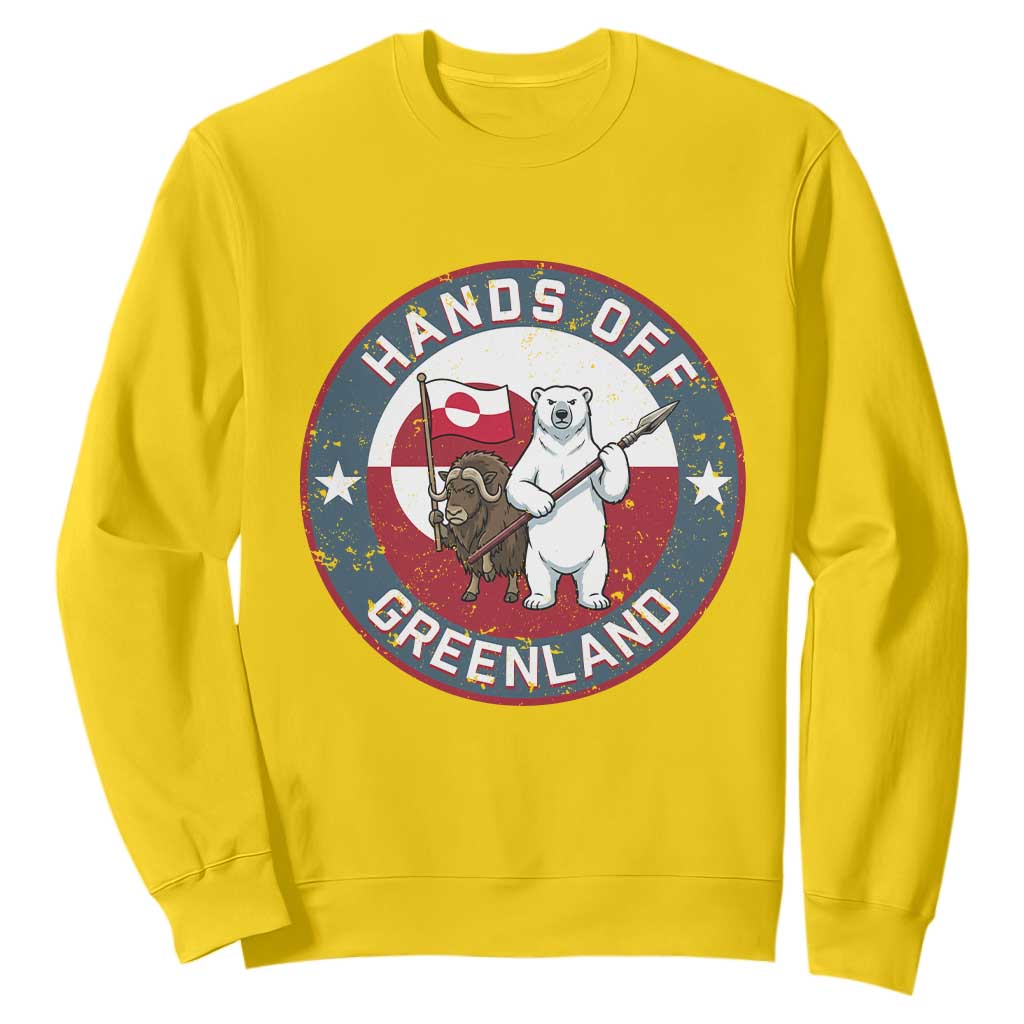 Hands Off Greenland Sweatshirt Anti Authoritarian Political Gag Gift TS12 Daisy Print Your Wear