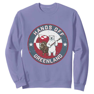 Hands Off Greenland Sweatshirt Anti Authoritarian Political Gag Gift TS12 Violet Print Your Wear