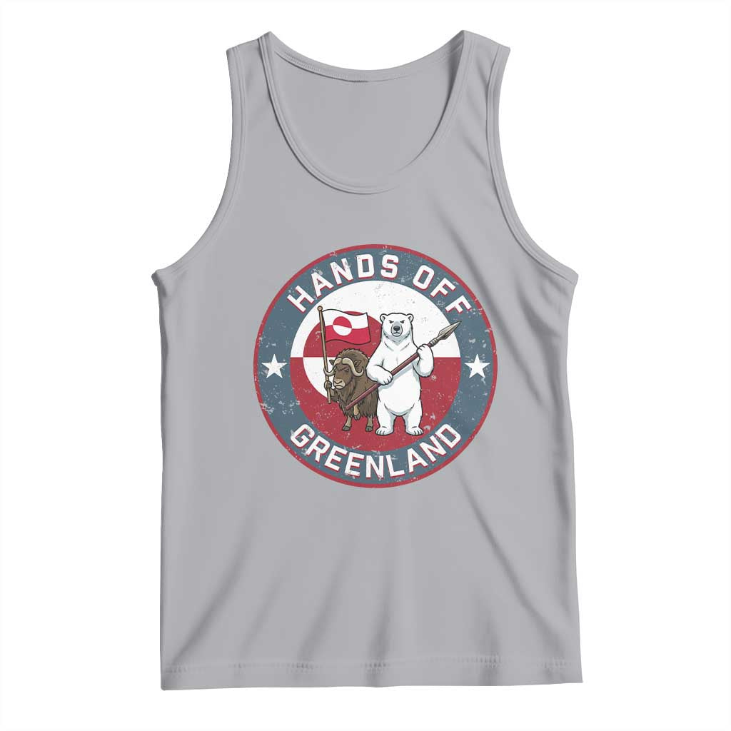Hands Off Greenland Tank Top Anti Authoritarian Political Gag Gift TS12 Athletic Heather Print Your Wear