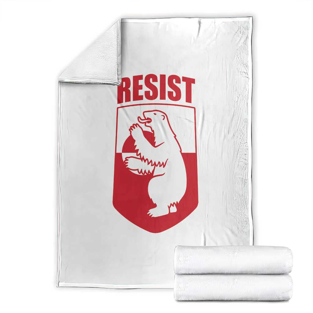 Greenland Resist Throw Blanket Stand With Greenlanders TS12 White Print Your Wear