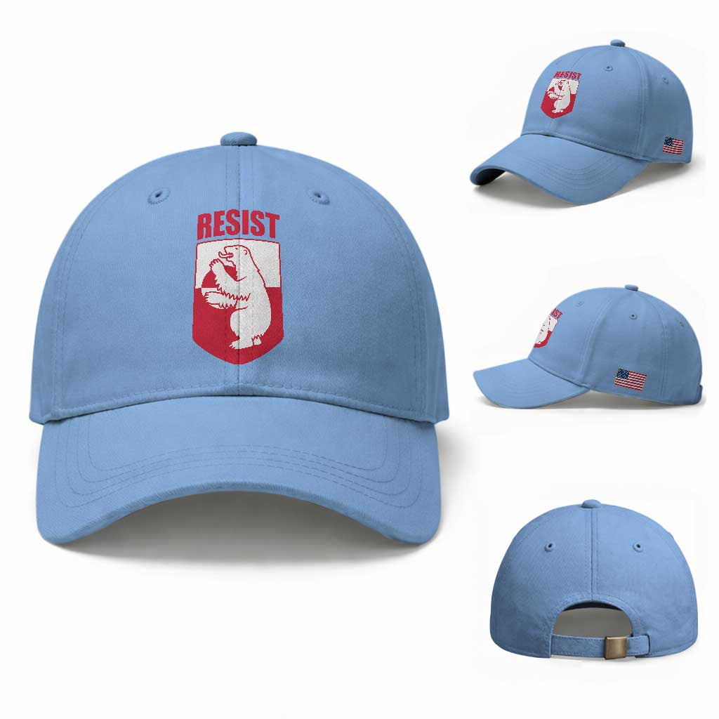 Greenland Resist Baseball Cap Stand With Greenlanders TS12 Baseball Cap Universal Fit Light Blue Print Your Wear