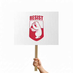 Greenland Resist Protest Sign Stand With Greenlanders TS12 Horizontal 18" × 24" White Print Your Wear