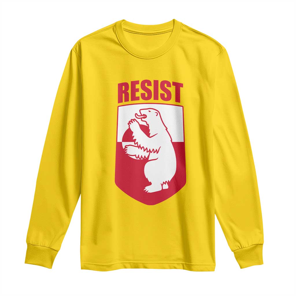 Greenland Resist Long Sleeve Shirt Stand With Greenlanders TS12 Daisy Print Your Wear