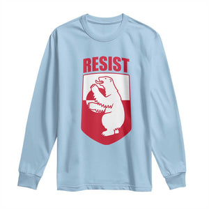 Greenland Resist Long Sleeve Shirt Stand With Greenlanders TS12 Light Blue Print Your Wear