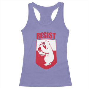 Greenland Resist Racerback Tank Top Stand With Greenlanders TS12 Violet Print Your Wear