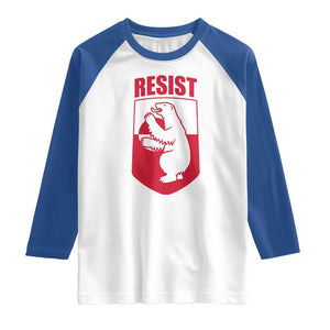 Greenland Resist Raglan Shirt Stand With Greenlanders TS12 White Royal Print Your Wear