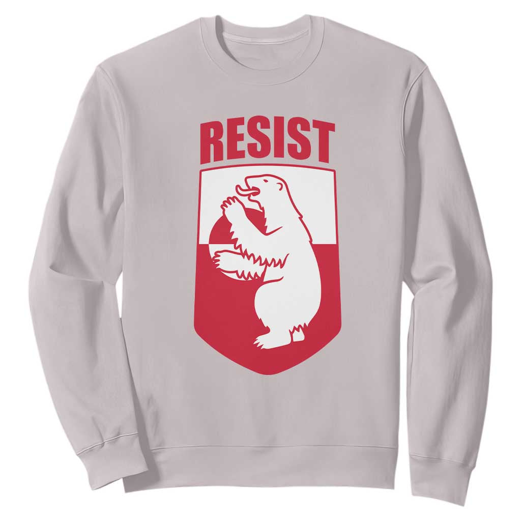 Greenland Resist Sweatshirt Stand With Greenlanders TS12 Ice Gray Print Your Wear