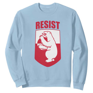 Greenland Resist Sweatshirt Stand With Greenlanders TS12 Light Blue Print Your Wear