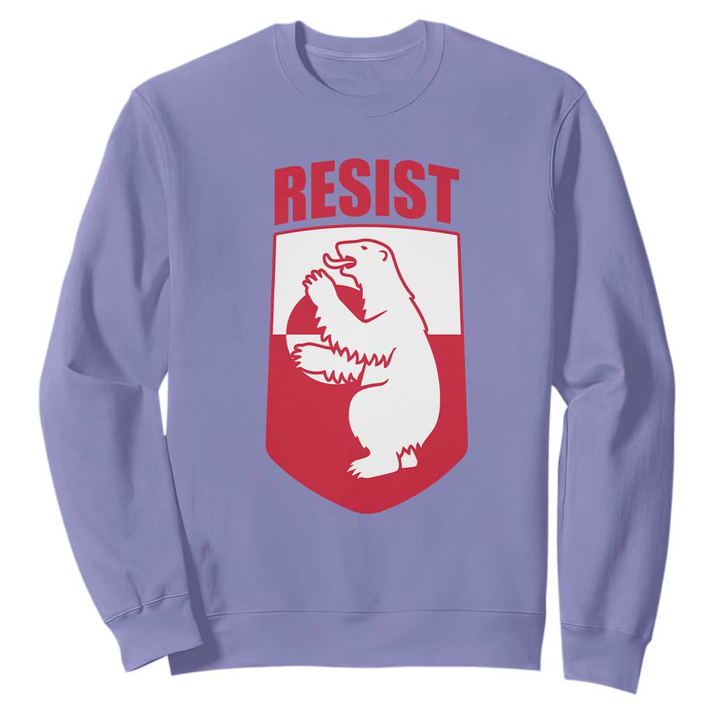 Greenland Resist Sweatshirt Stand With Greenlanders TS12 Violet Print Your Wear