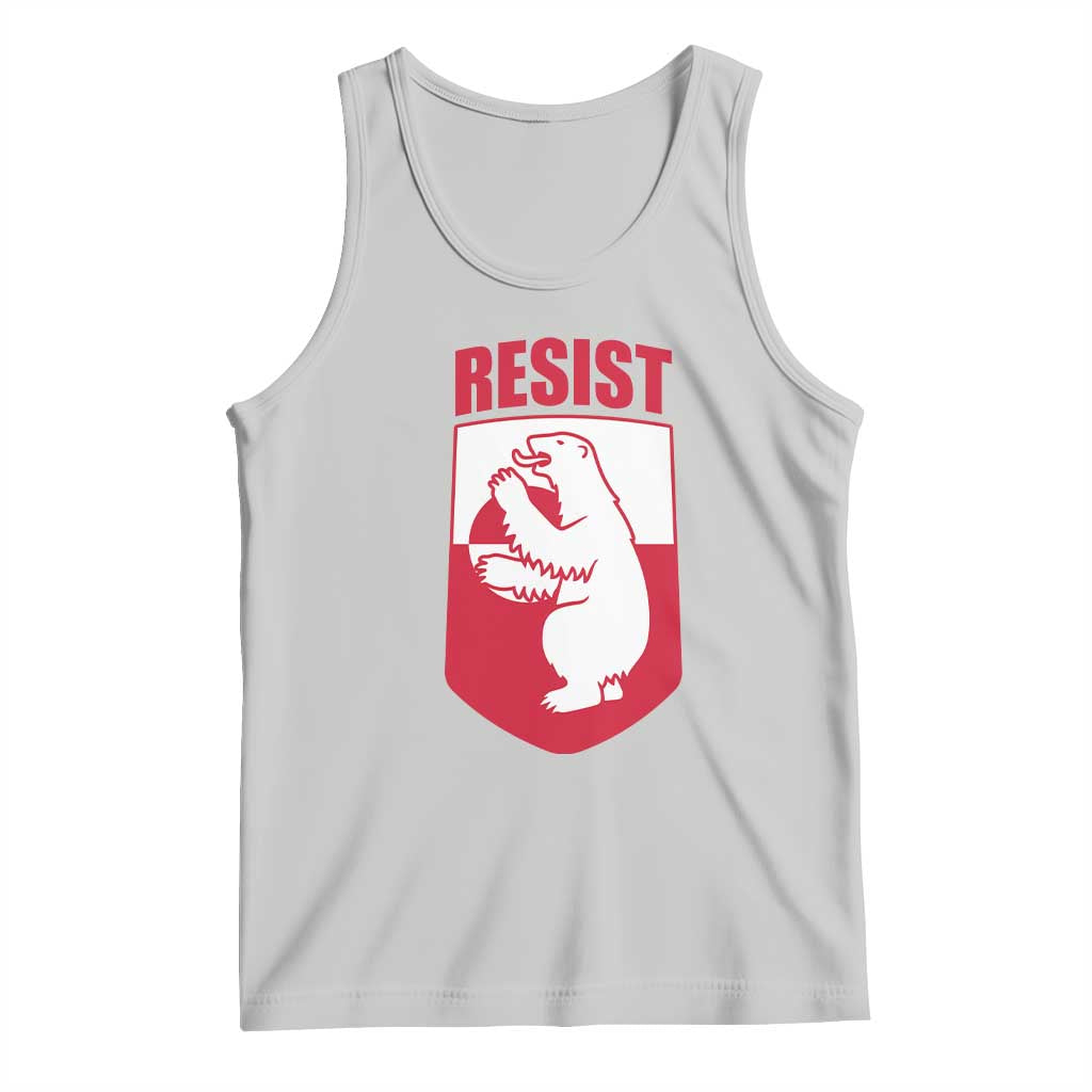 Greenland Resist Tank Top Stand With Greenlanders TS12 Ash Print Your Wear