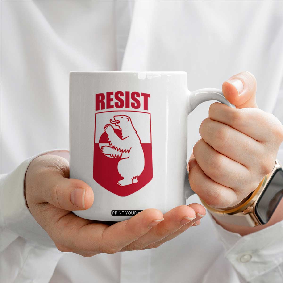 Greenland Resist Coffee Mug Stand With Greenlanders TS12 Print Your Wear
