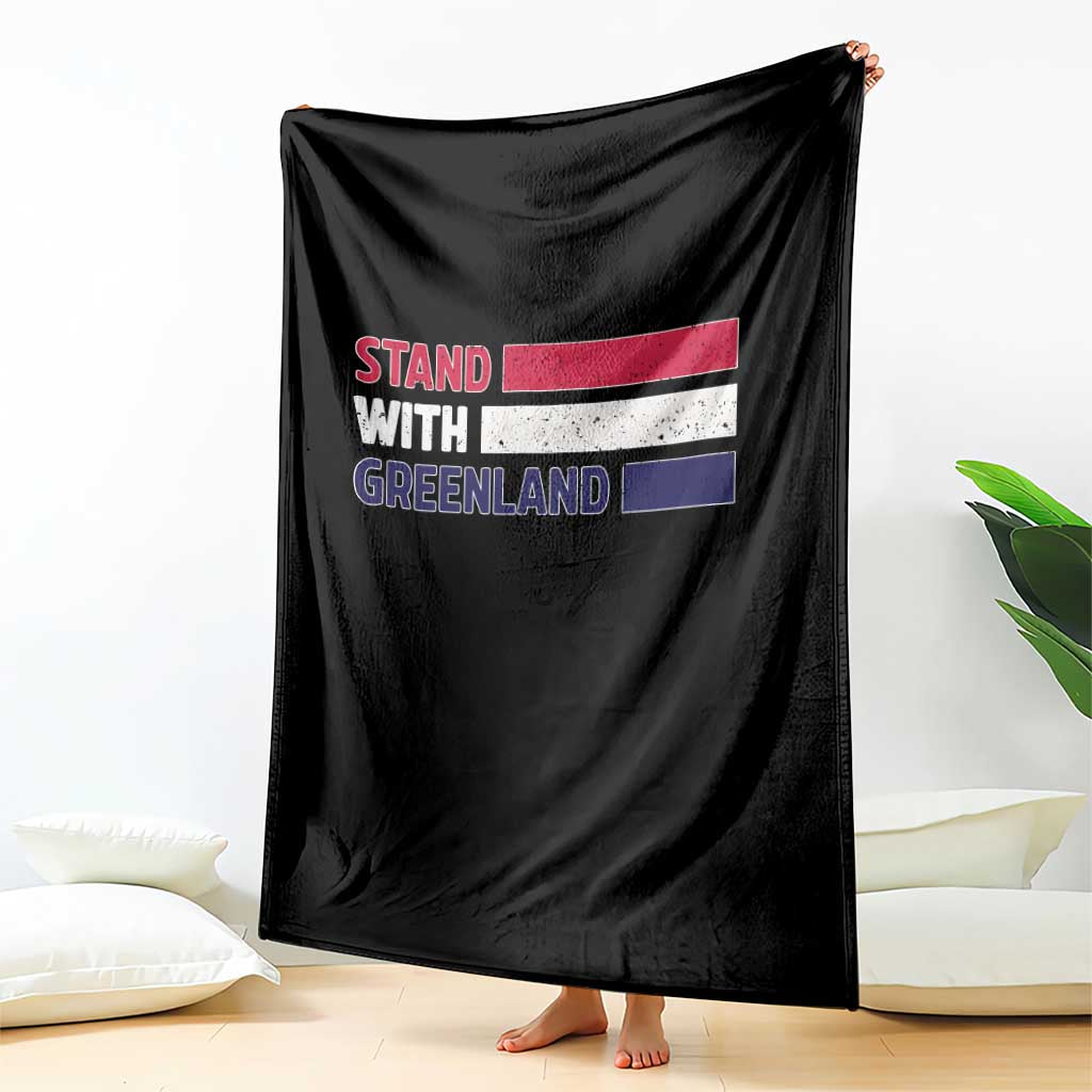 Vintage Retro Stand With Greenland Throw Blanket Support Greenlander Gift TS12 Print Your Wear