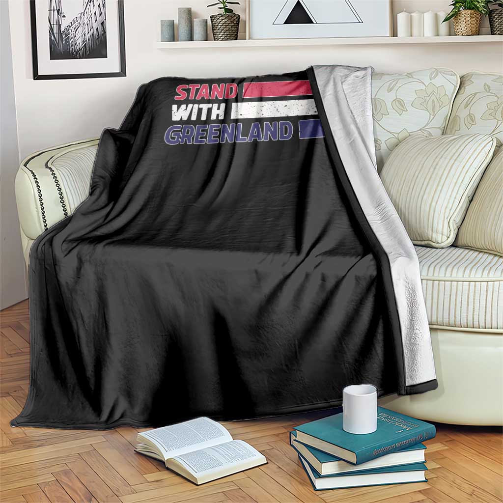 Vintage Retro Stand With Greenland Throw Blanket Support Greenlander Gift TS12 Print Your Wear