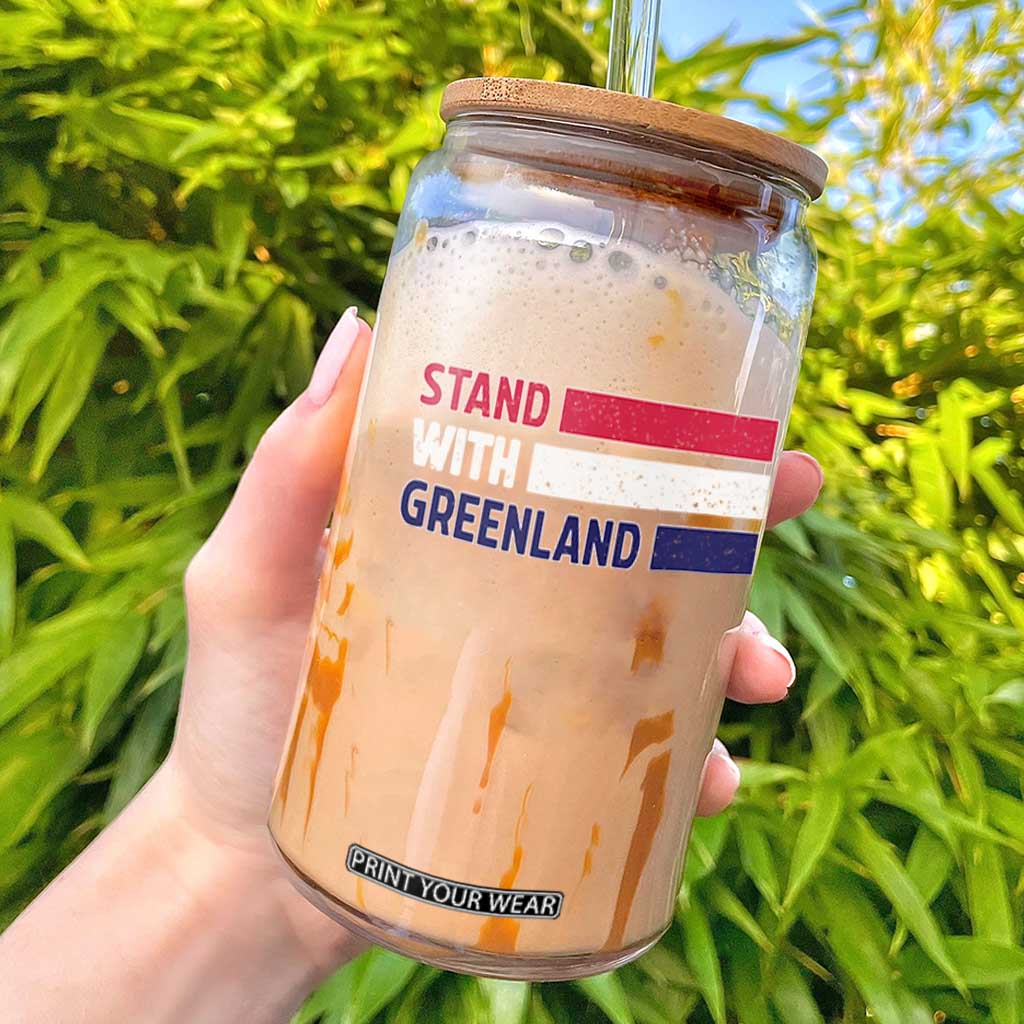 Vintage Retro Stand With Greenland Glass Can Support Greenlander Gift TS12 Black Print Your Wear