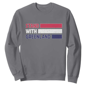 Vintage Retro Stand With Greenland Sweatshirt Support Greenlander Gift TS12 Charcoal Print Your Wear