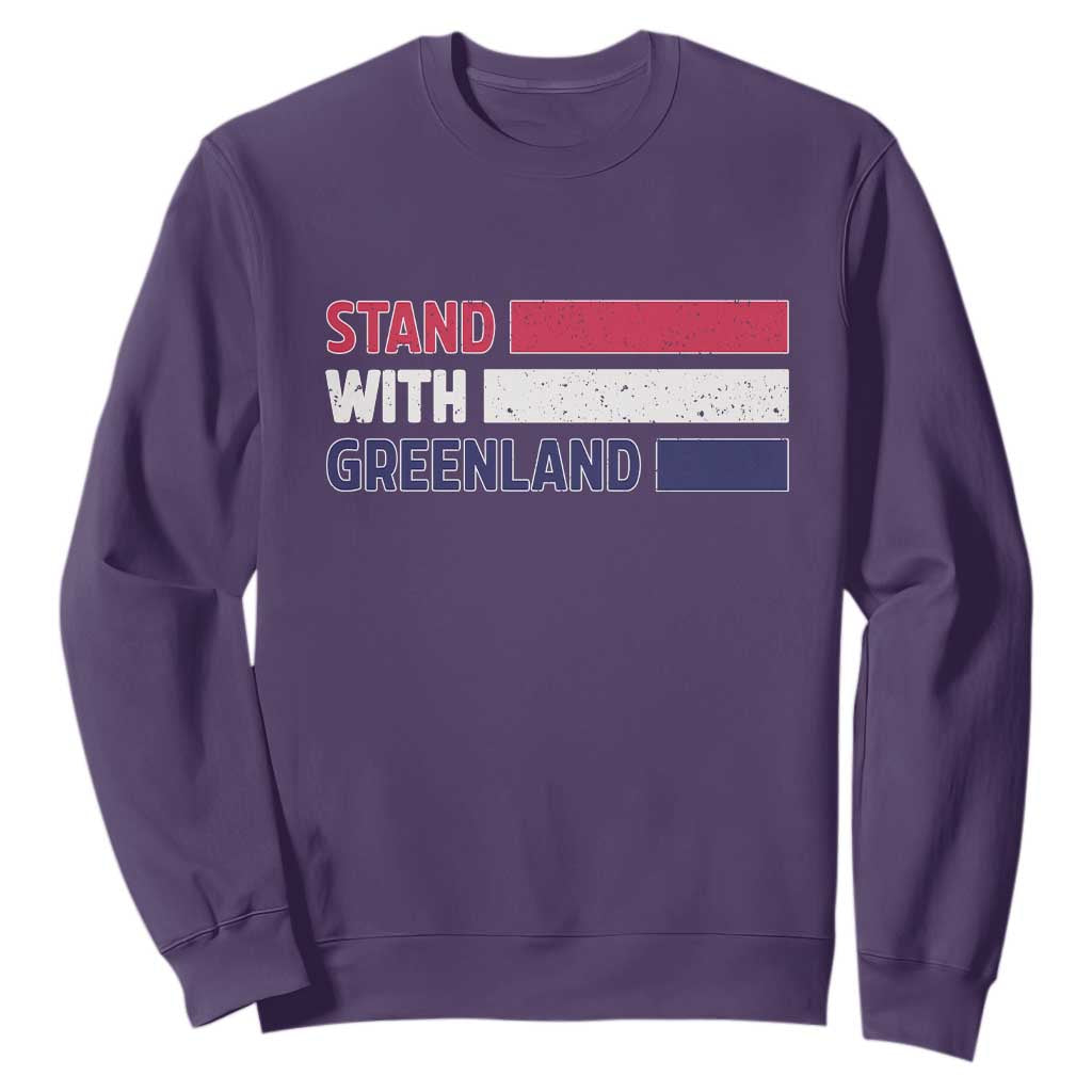 Vintage Retro Stand With Greenland Sweatshirt Support Greenlander Gift TS12 Purple Print Your Wear
