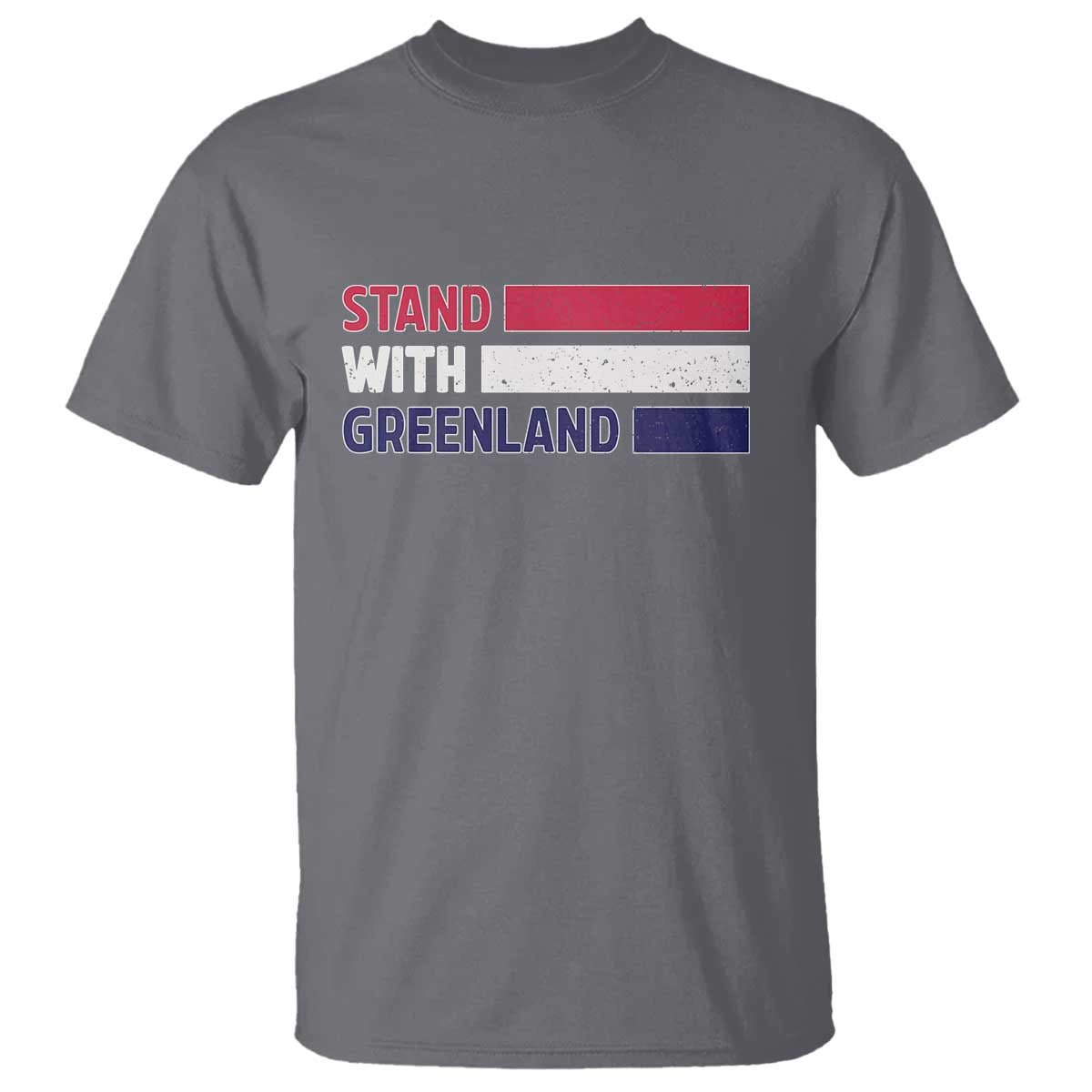 Vintage Retro Stand With Greenland T Shirt Support Greenlander Gift TS12 Charcoal Print Your Wear