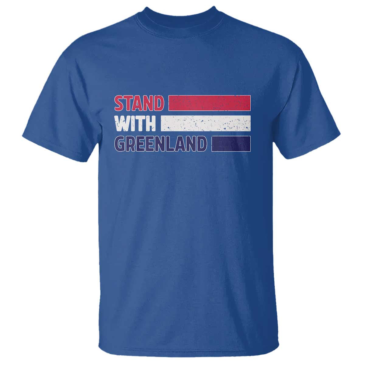 Vintage Retro Stand With Greenland T Shirt Support Greenlander Gift TS12 Royal Blue Print Your Wear