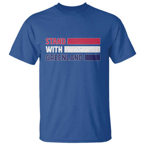 Vintage Retro Stand With Greenland T Shirt Support Greenlander Gift TS12 Royal Blue Print Your Wear