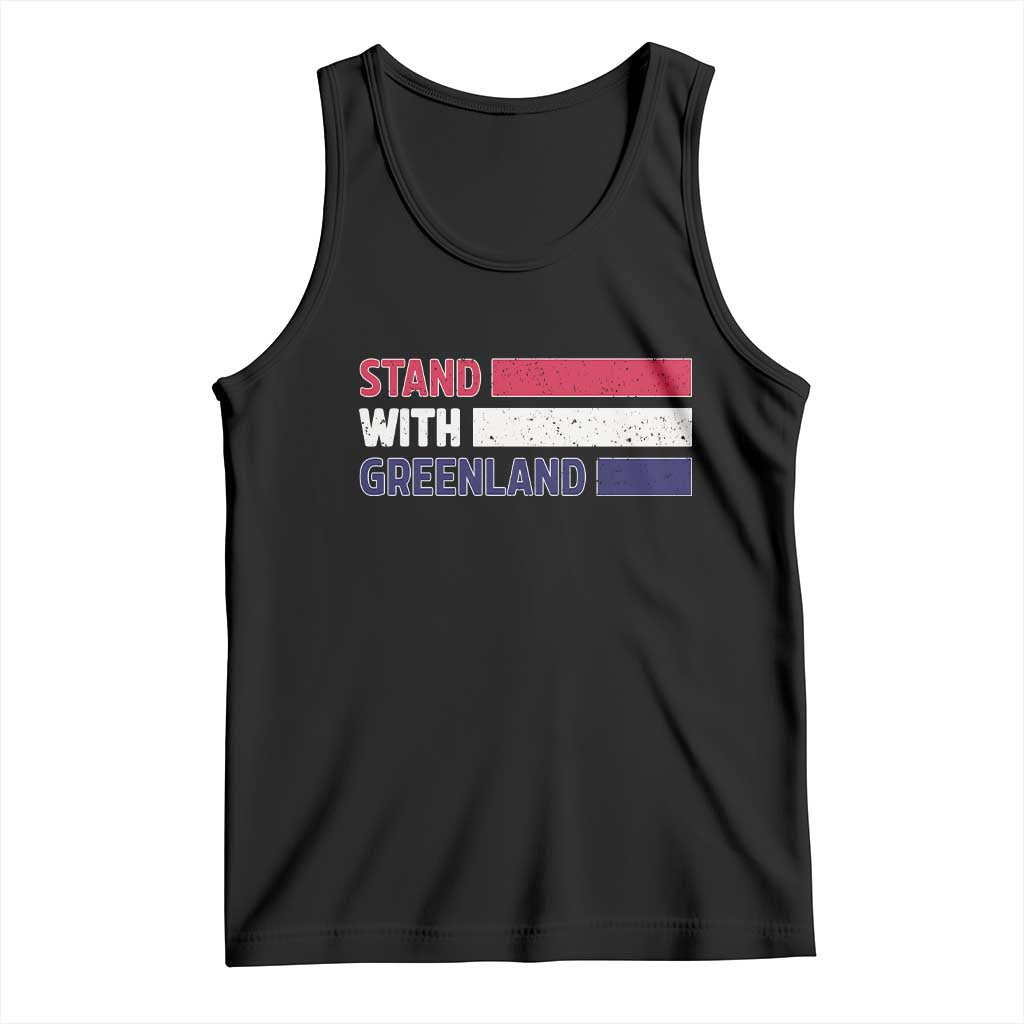 Vintage Retro Stand With Greenland Tank Top Support Greenlander Gift TS12 Black Print Your Wear