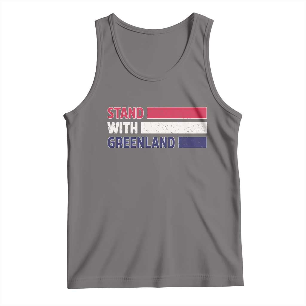 Vintage Retro Stand With Greenland Tank Top Support Greenlander Gift TS12 Deep Heather Print Your Wear