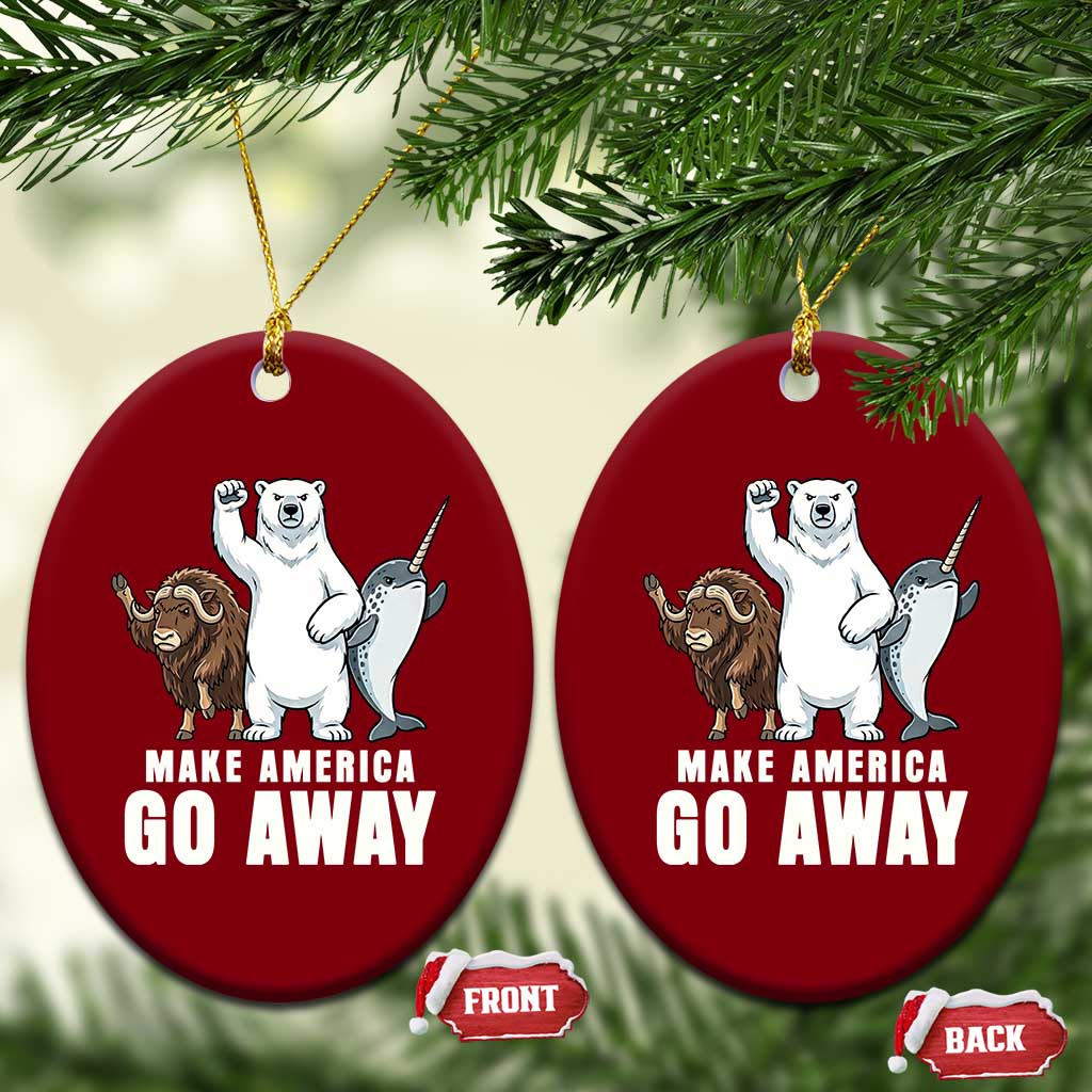 Funny Make America Go Away Ceramic Ornament Anti Authoritarian Political Gag Gift TS12 Print Your Wear